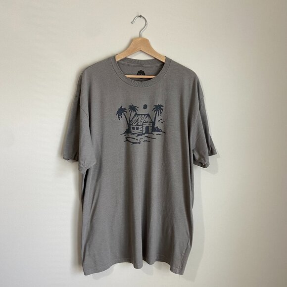 WOHVEN Men's (XXL) 2 Neutral Color T Shirts with Palm Trees - Picture 4 of 6